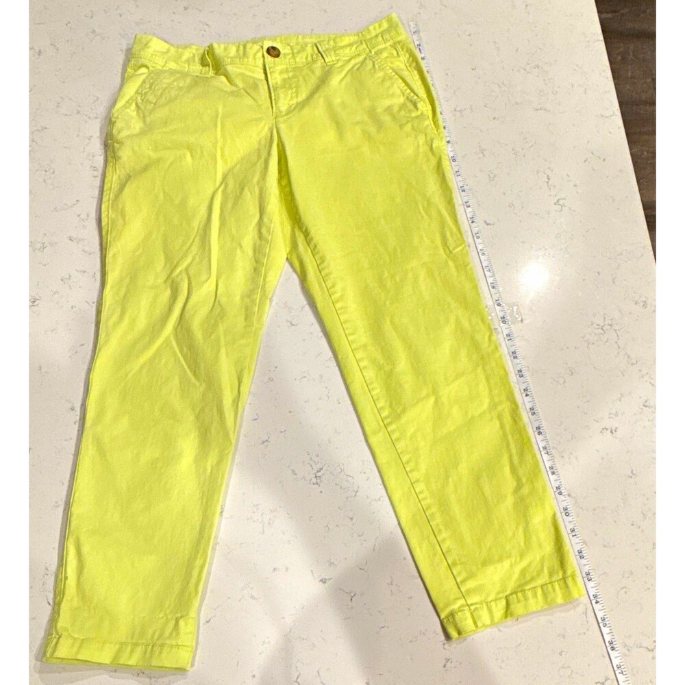 Old Navy Rockstar Slim Skinny Chino Pants Yellow Size 4 27" Inseam Button Zip